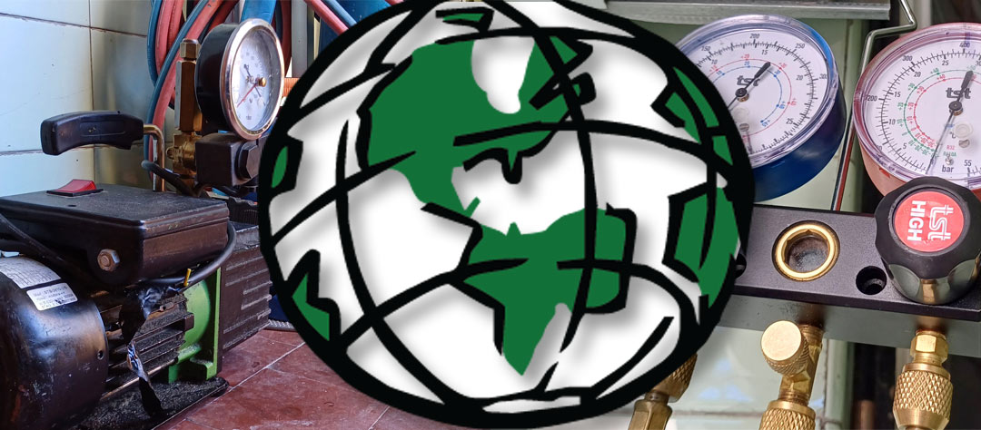 Manómetros con bola del mundo del logo Ecobizcan